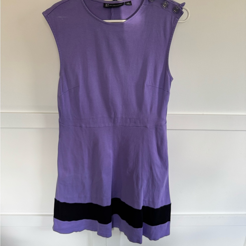 Casual Purple Sheath Mini Dress with Crew Neck